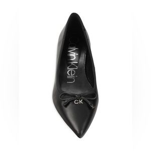 Calvin Klein Kirra 2 Leather Ballet Flats in Black